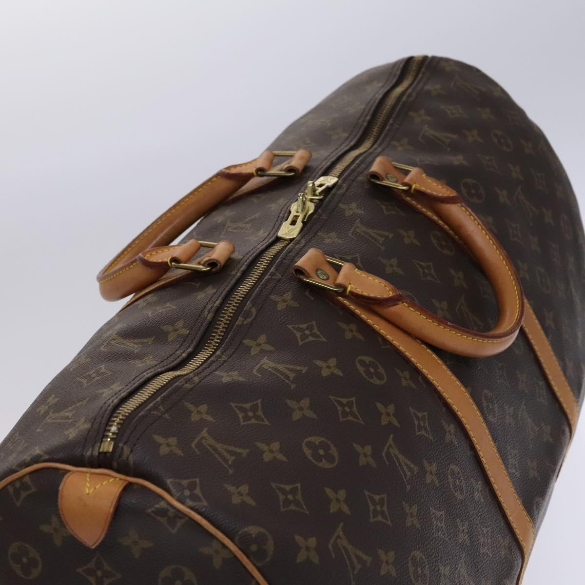 Louis Vuitton Keepall 55, Brown, Canvas, travel