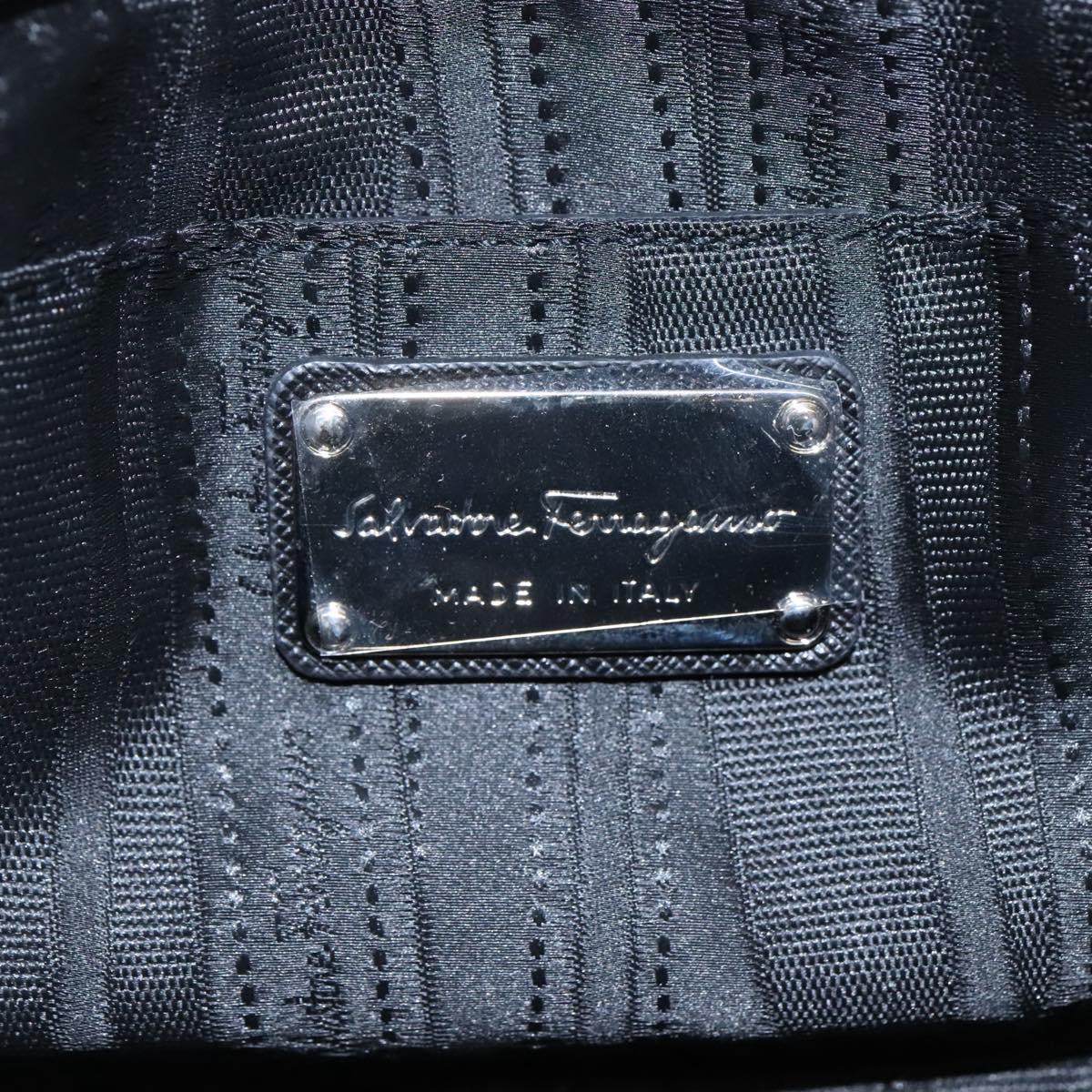 Salvatore Ferragamo Gancini, Black, Leather, shoulder