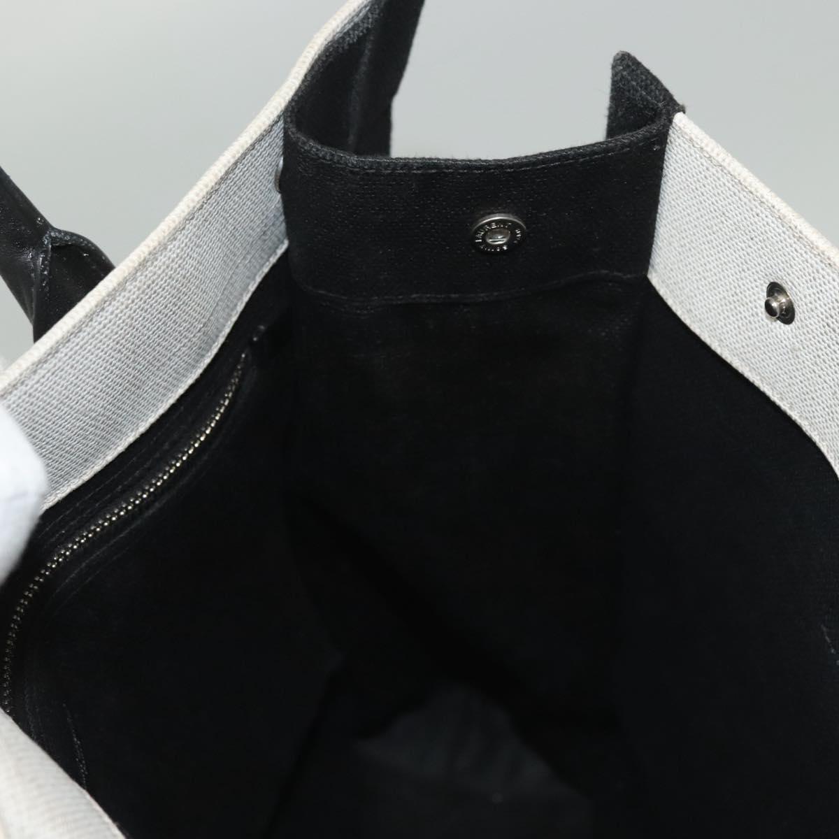 Saint Laurent Rive Gauche, White, "CANVAS, LEATHER", handbag