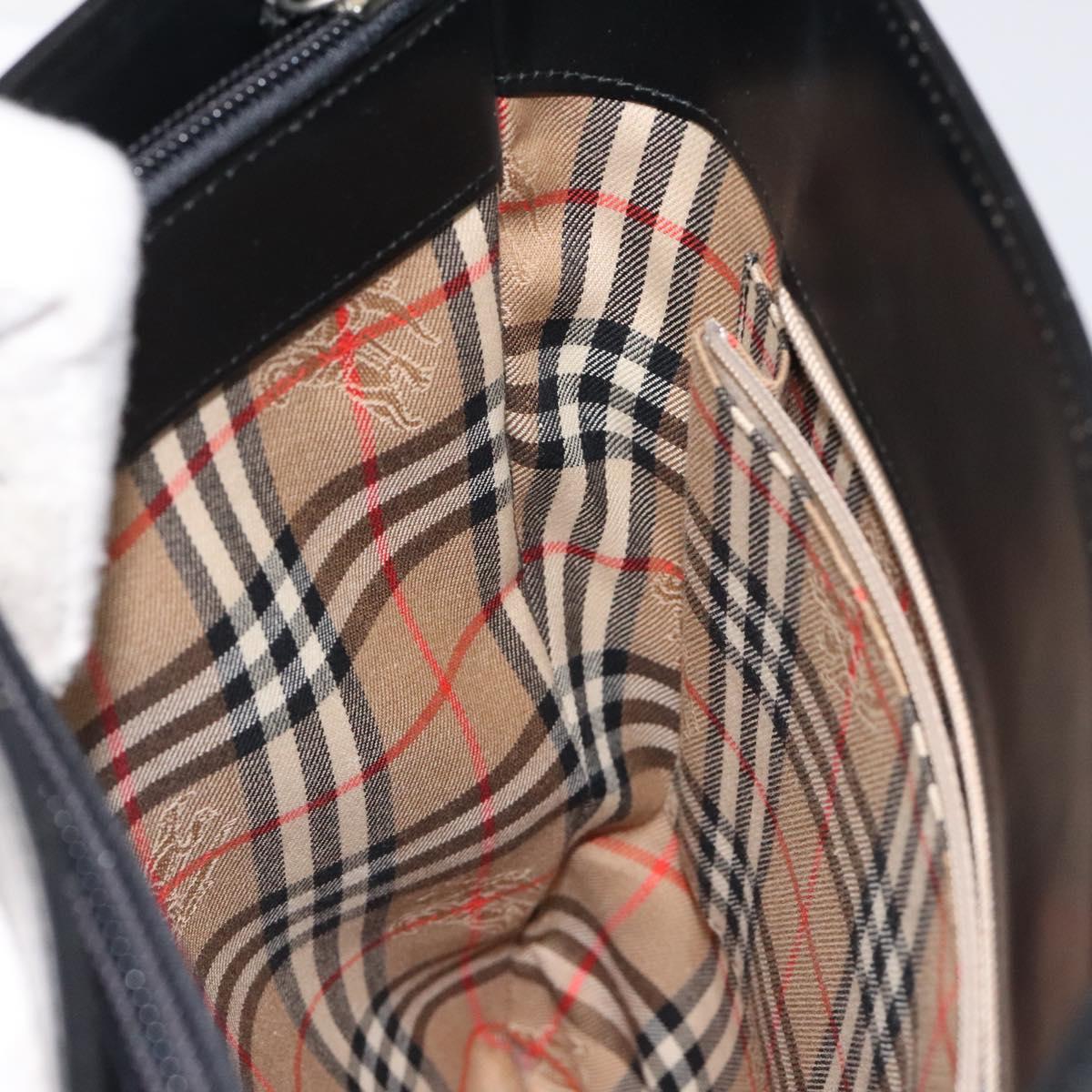 Burberry House Check, Black, Leather, shoulder