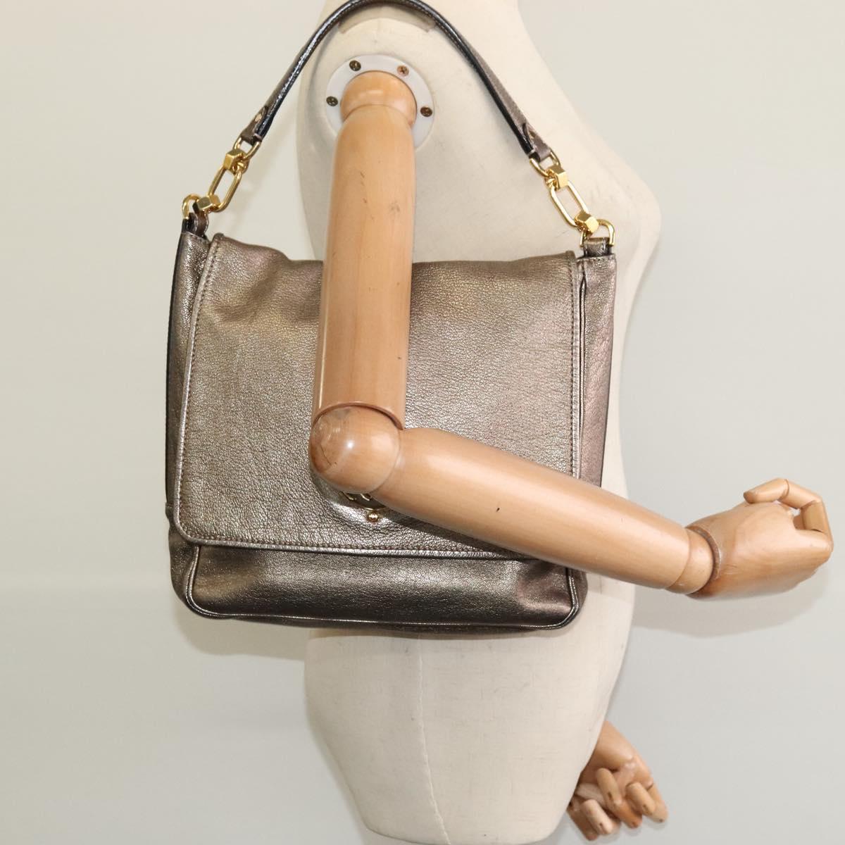 Loewe Anagram, Gold, Leather, shoulder
