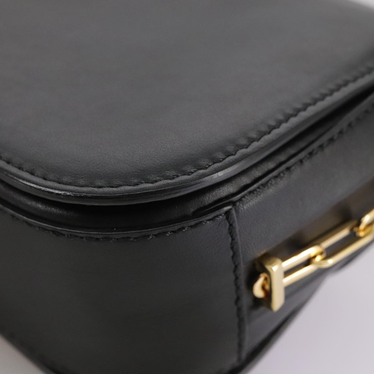 Valentino Garavani, Black, Leather, shoulder