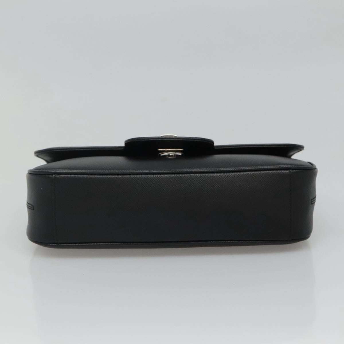 Salvatore Ferragamo Gancini, Black, Leather, shoulder