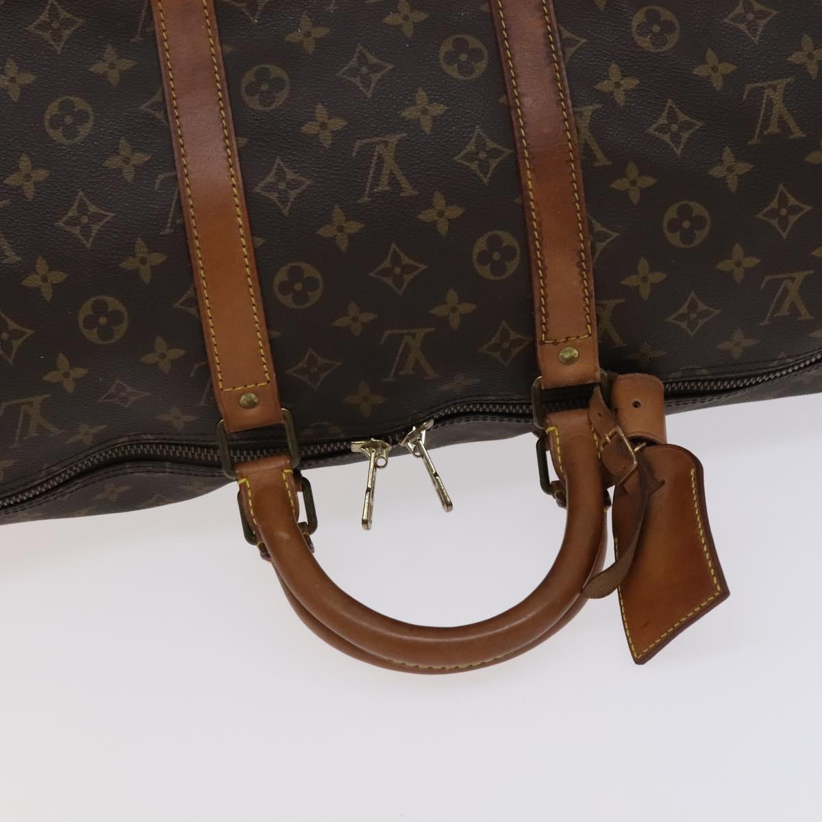 Louis Vuitton Keepall 55, Brown, Canvas, travel