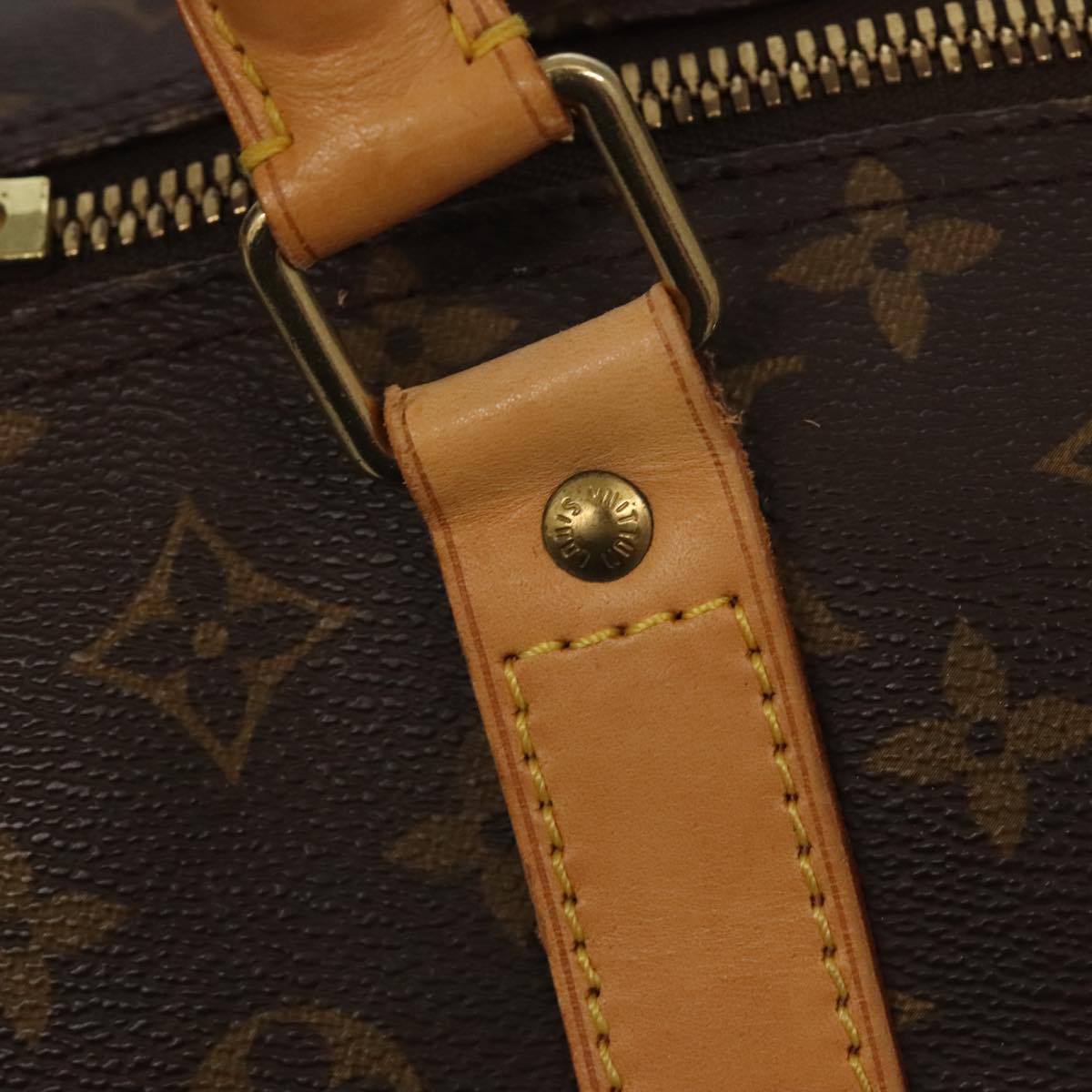 Louis Vuitton Keepall 60, Brown, Canvas, travel