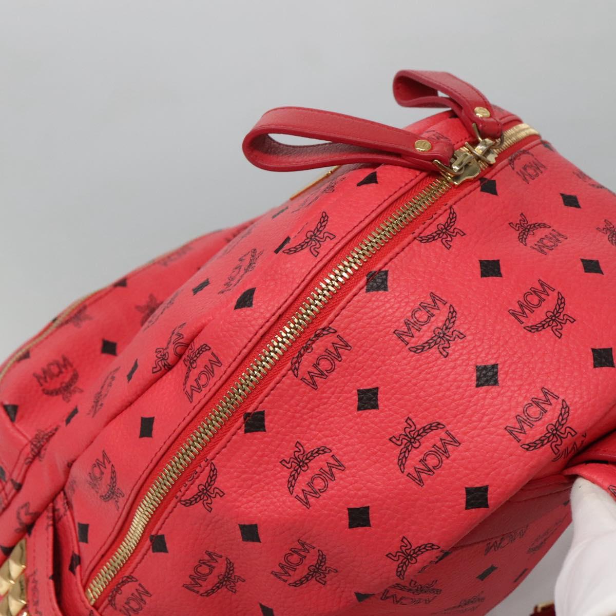 MCM Stark Visetos, Pink, Canvas, backpack