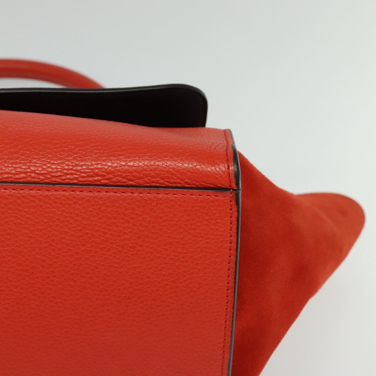 Céline Trapèze, Red, Leather, handbag