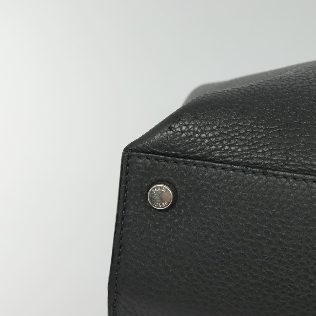 Fendi Peekaboo, Grey, Leather, handbag