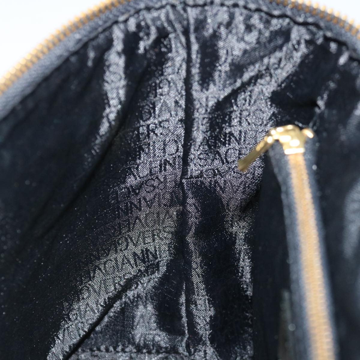 Versace Vanity, Black, Leather, handbag