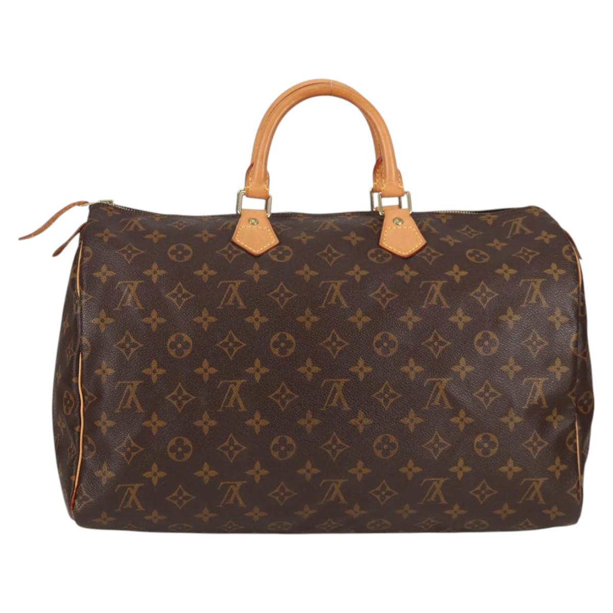 Louis Vuitton Speedy 40, Brown, Canvas, handbag