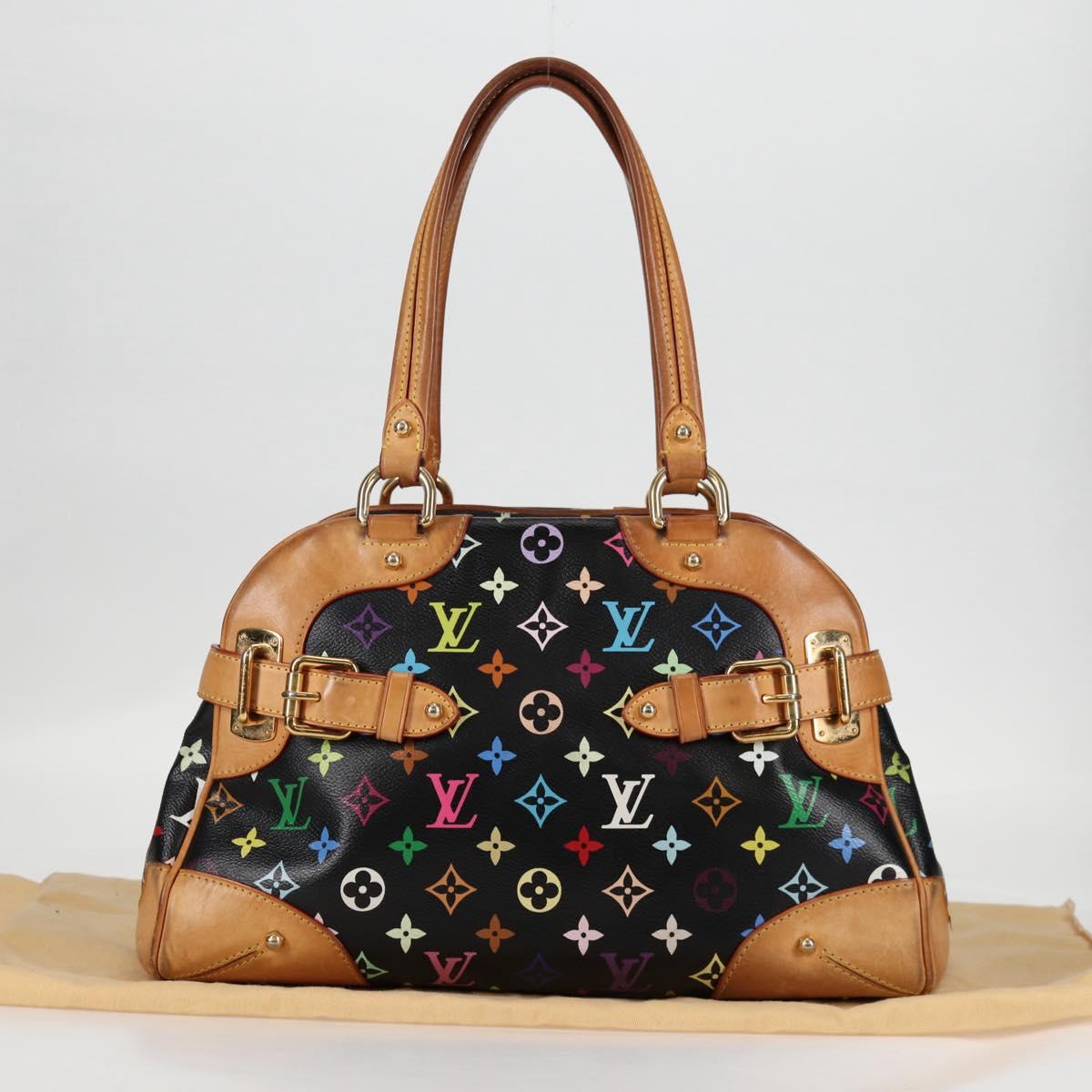 Louis Vuitton Claudia, Black, Canvas, handbag
