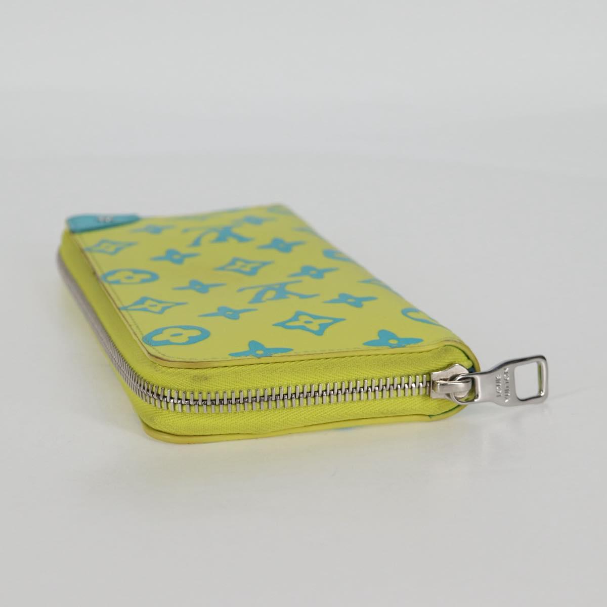 Louis Vuitton Zippy Wallet Vertical, Yellow, Canvas, wallet