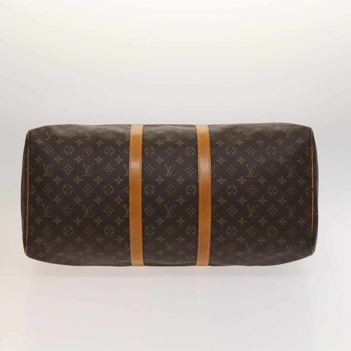 Louis Vuitton Keepall 55, Brown, Canvas, travel