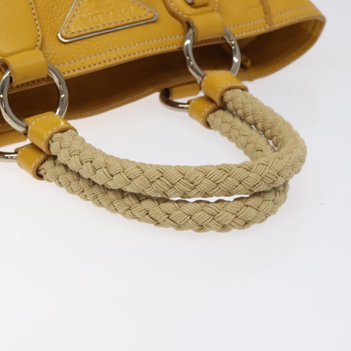 Prada, Yellow, Leather, handbag