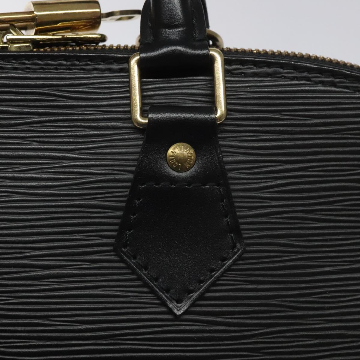 Louis Vuitton Alma, Black, Leather, handbag