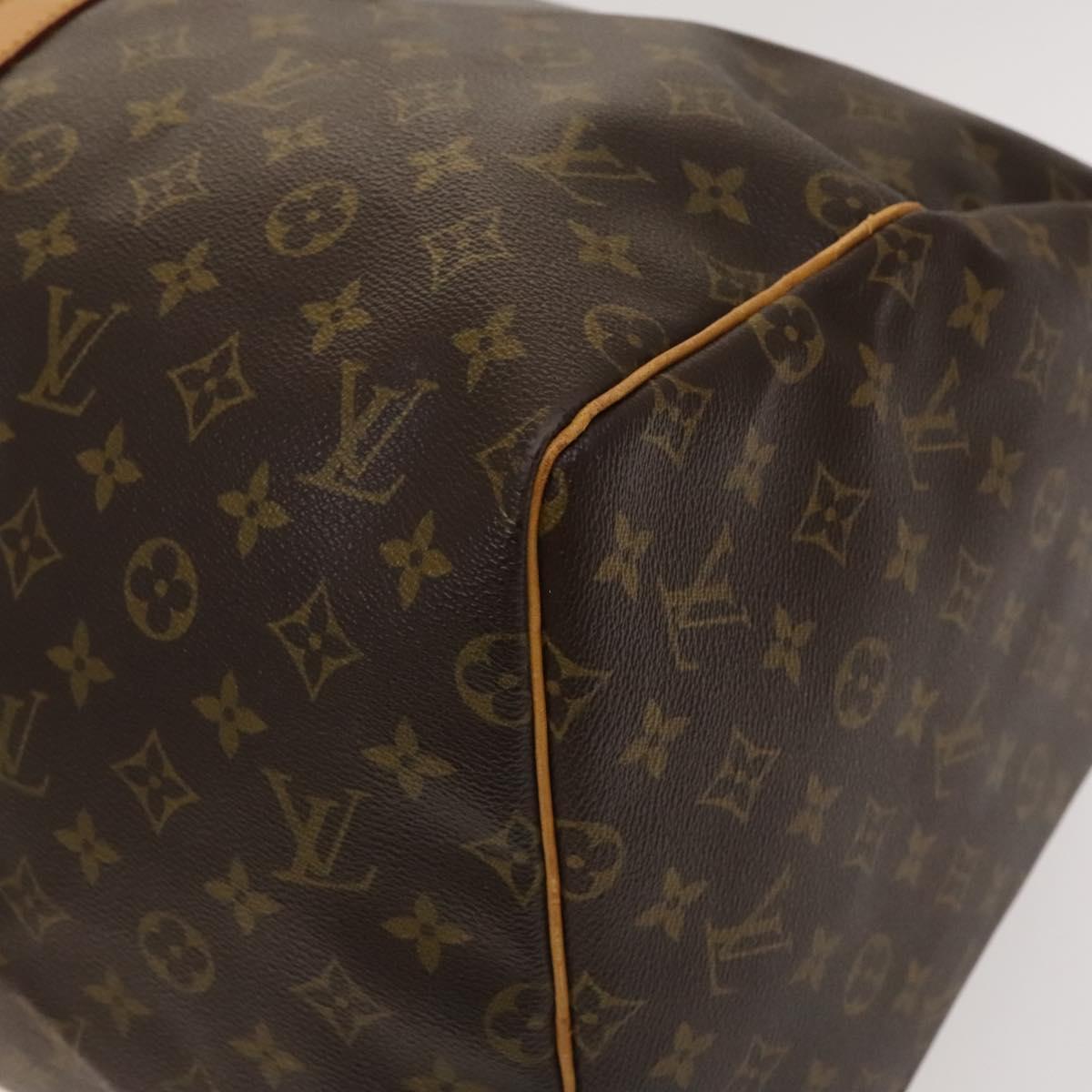 Louis Vuitton Keepall 55, Brown, "CANVAS, LEATHER", travel