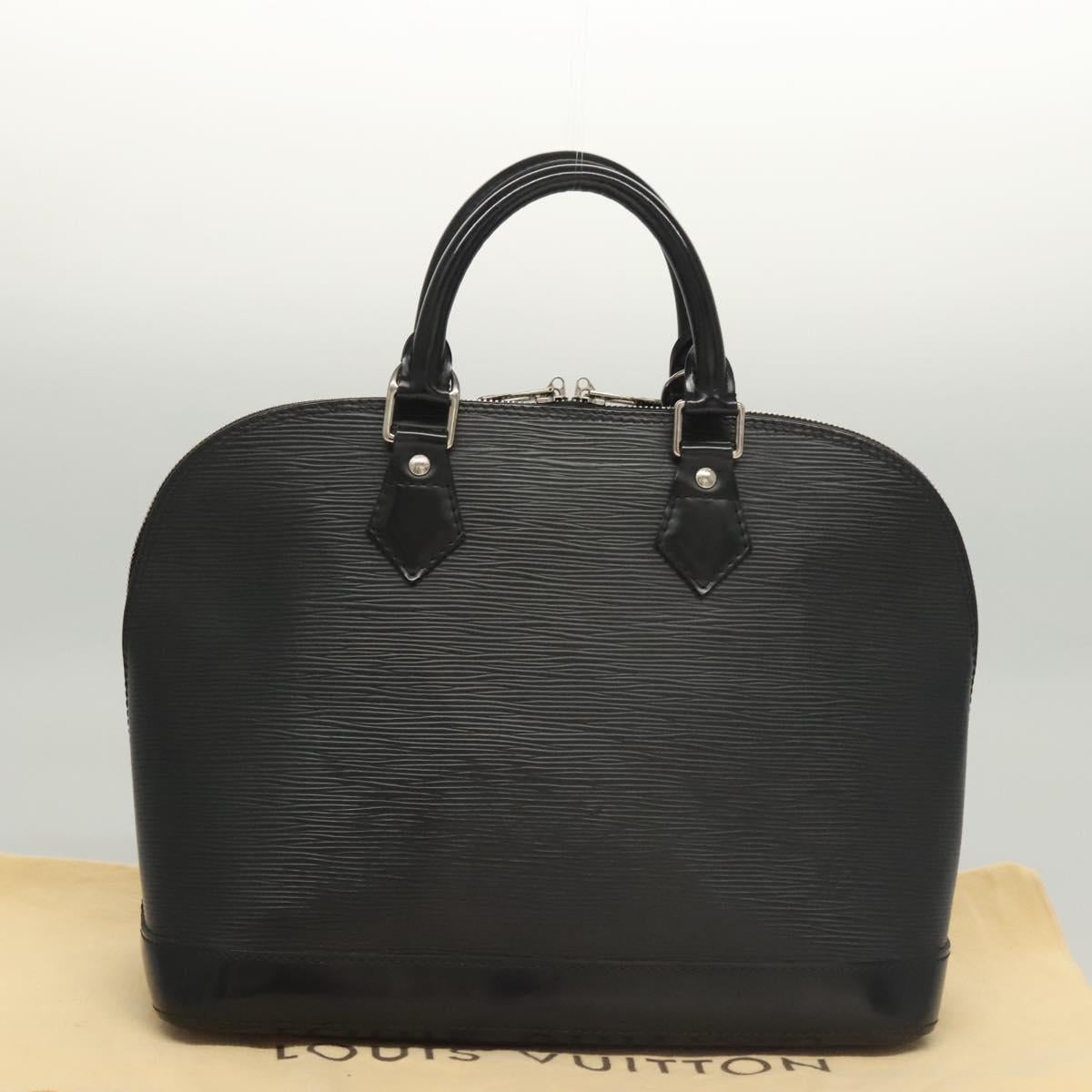 Louis Vuitton Alma, Black, Leather, handbag