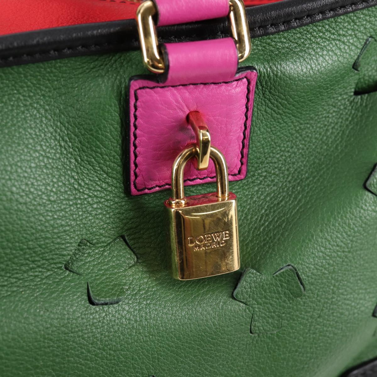 Loewe Amazona, Green, Leather, handbag