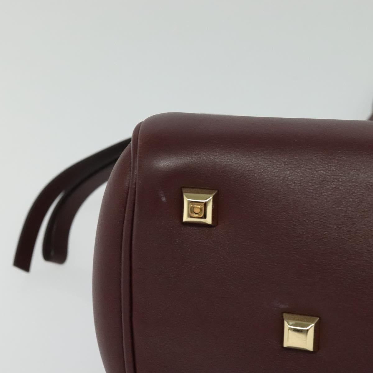 Salvatore Ferragamo Studio, Burgundy, Leather, handbag