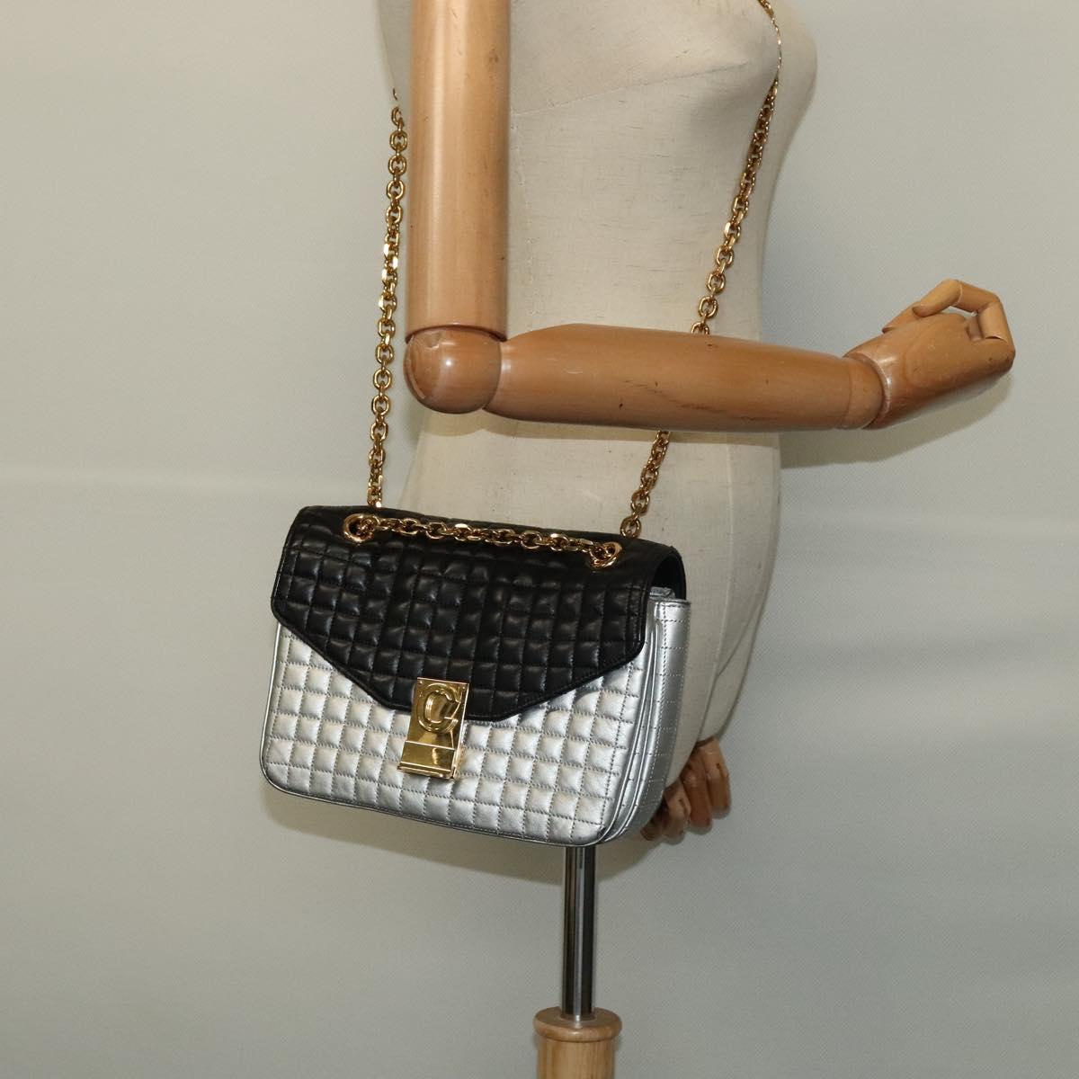 Céline C, Black, Leather, shoulder