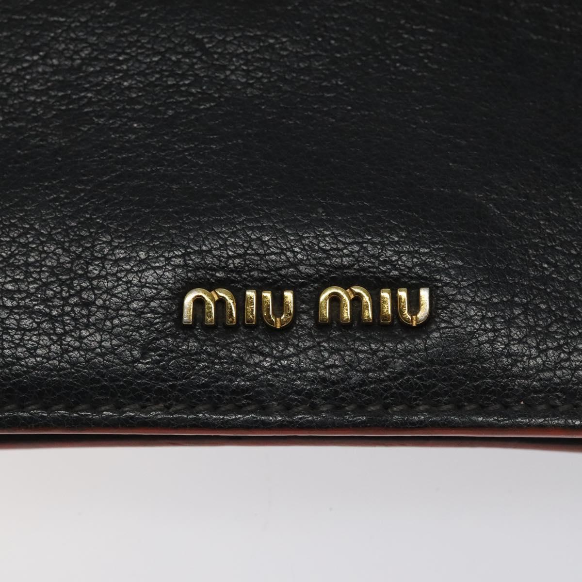 Miu Miu Madras, Black, Leather, shoulder