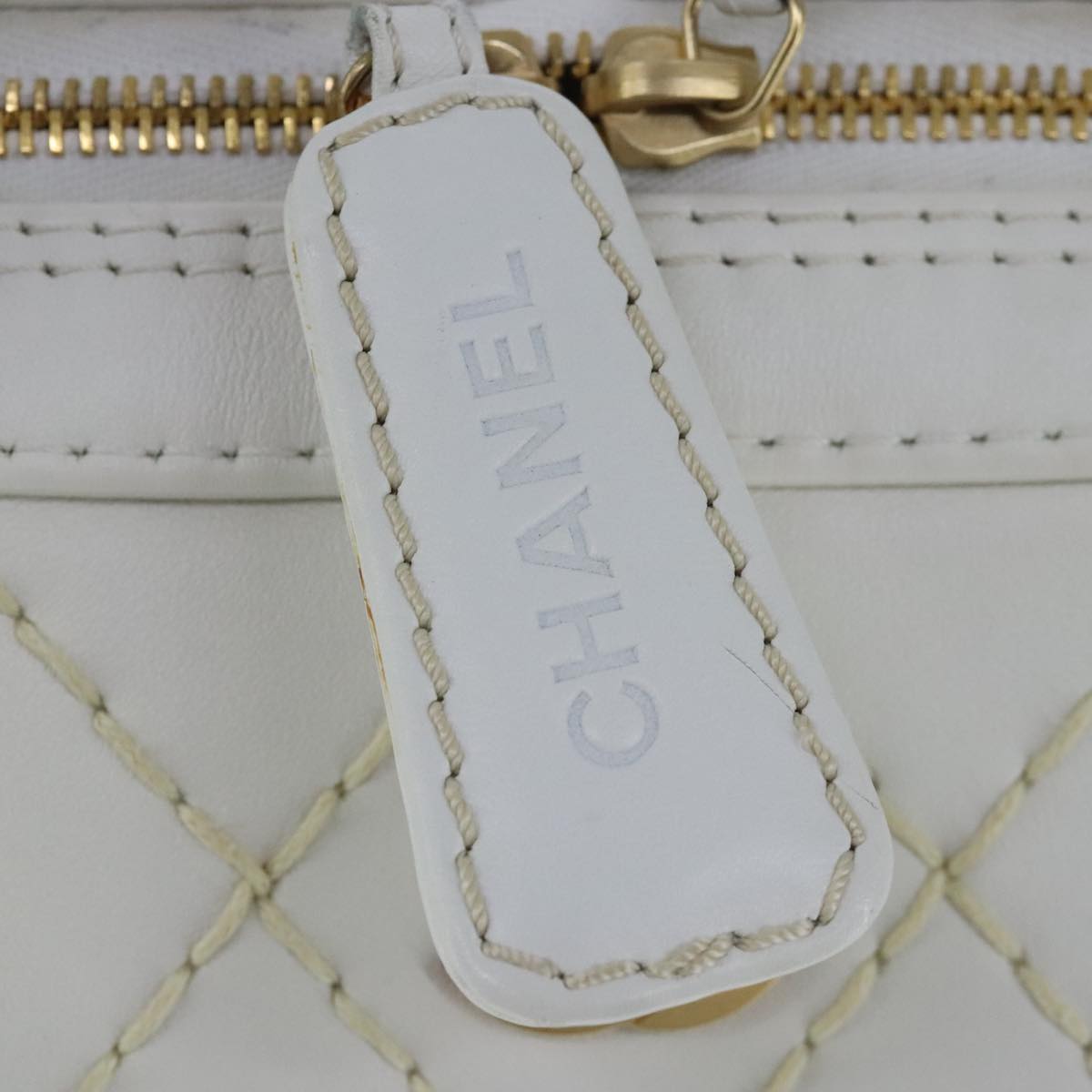 Chanel Wild stitch, White, Leather, handbag