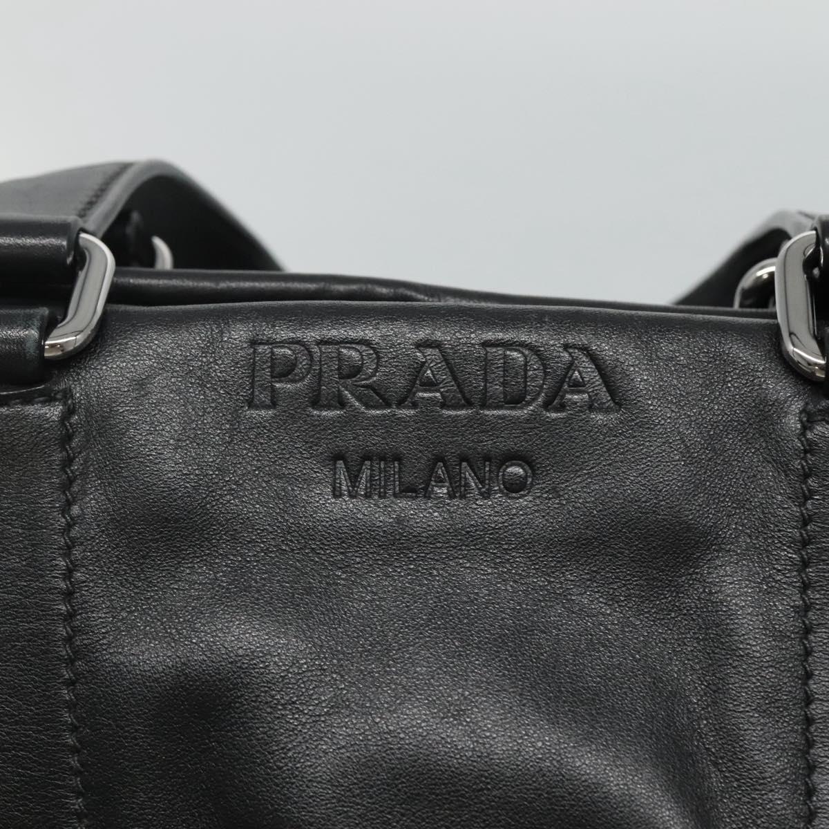 Prada, Black, Leather, tote