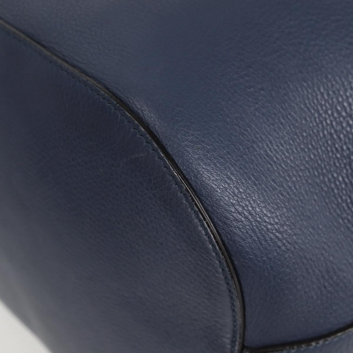 Gucci Bamboo, Blue, Leather, handbag