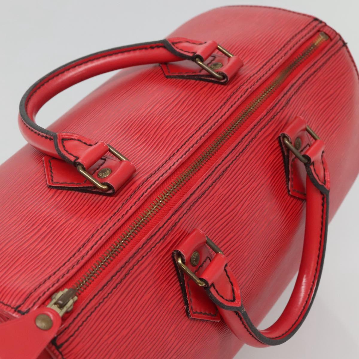 Louis Vuitton Speedy 30, Red, Leather, handbag