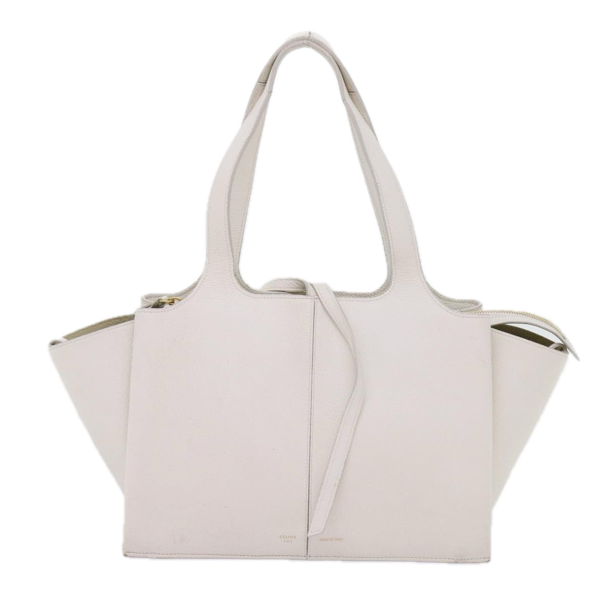 Céline -, White, Leather, shoulder