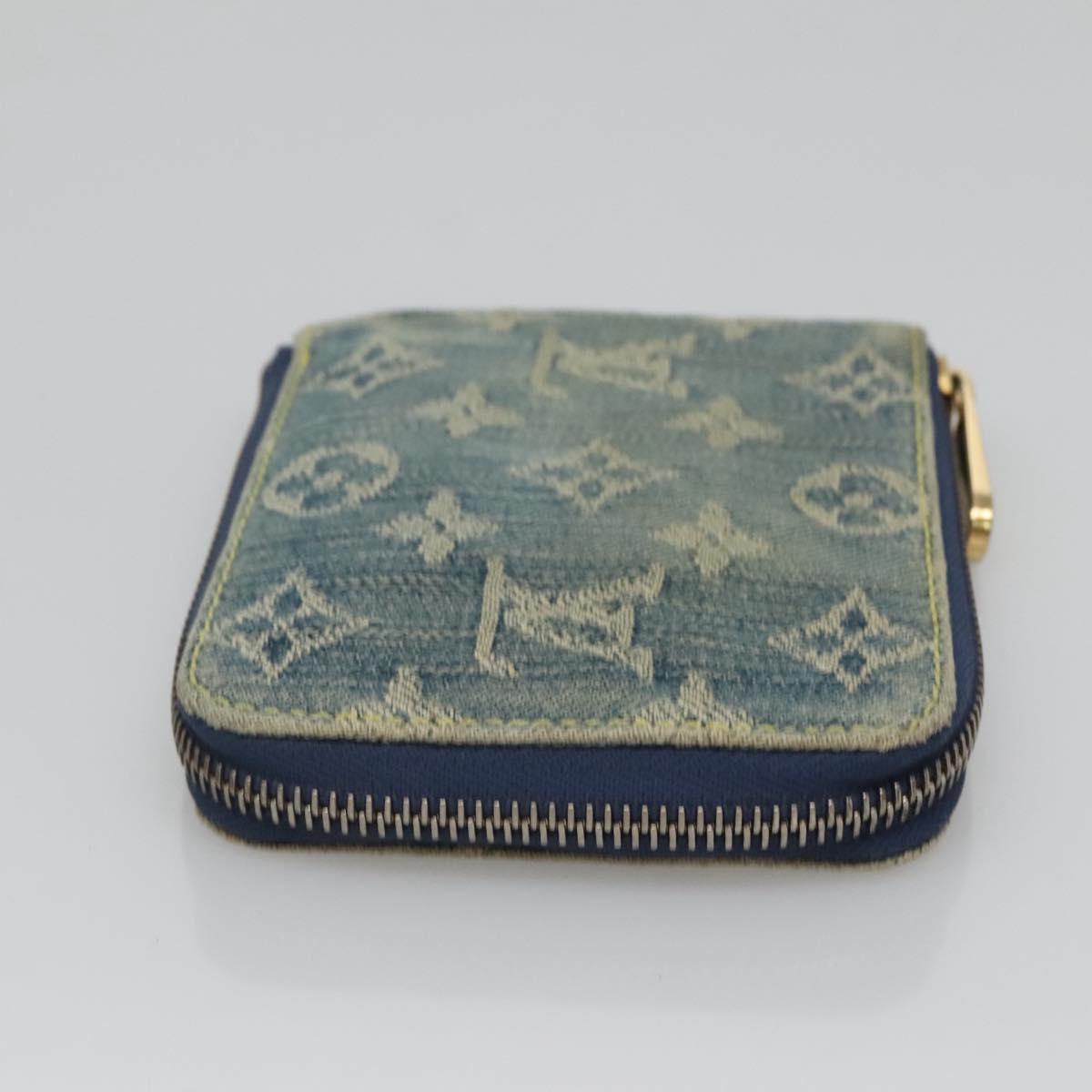 Louis Vuitton Zippy wallet, Blue, Denim - Jeans, wallet