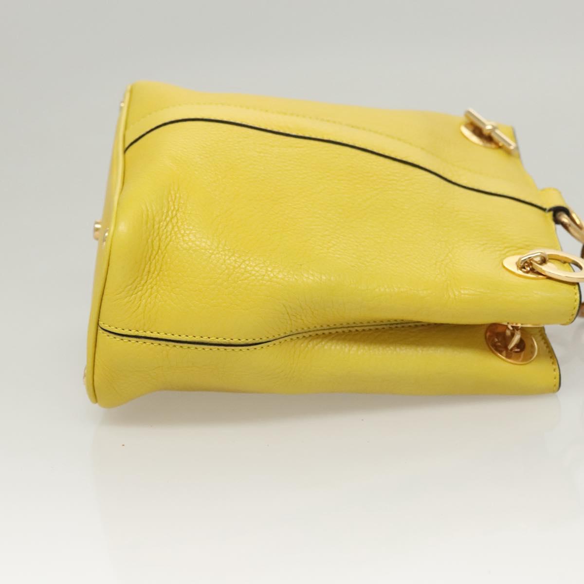 Céline, Yellow, Leather, shoulder