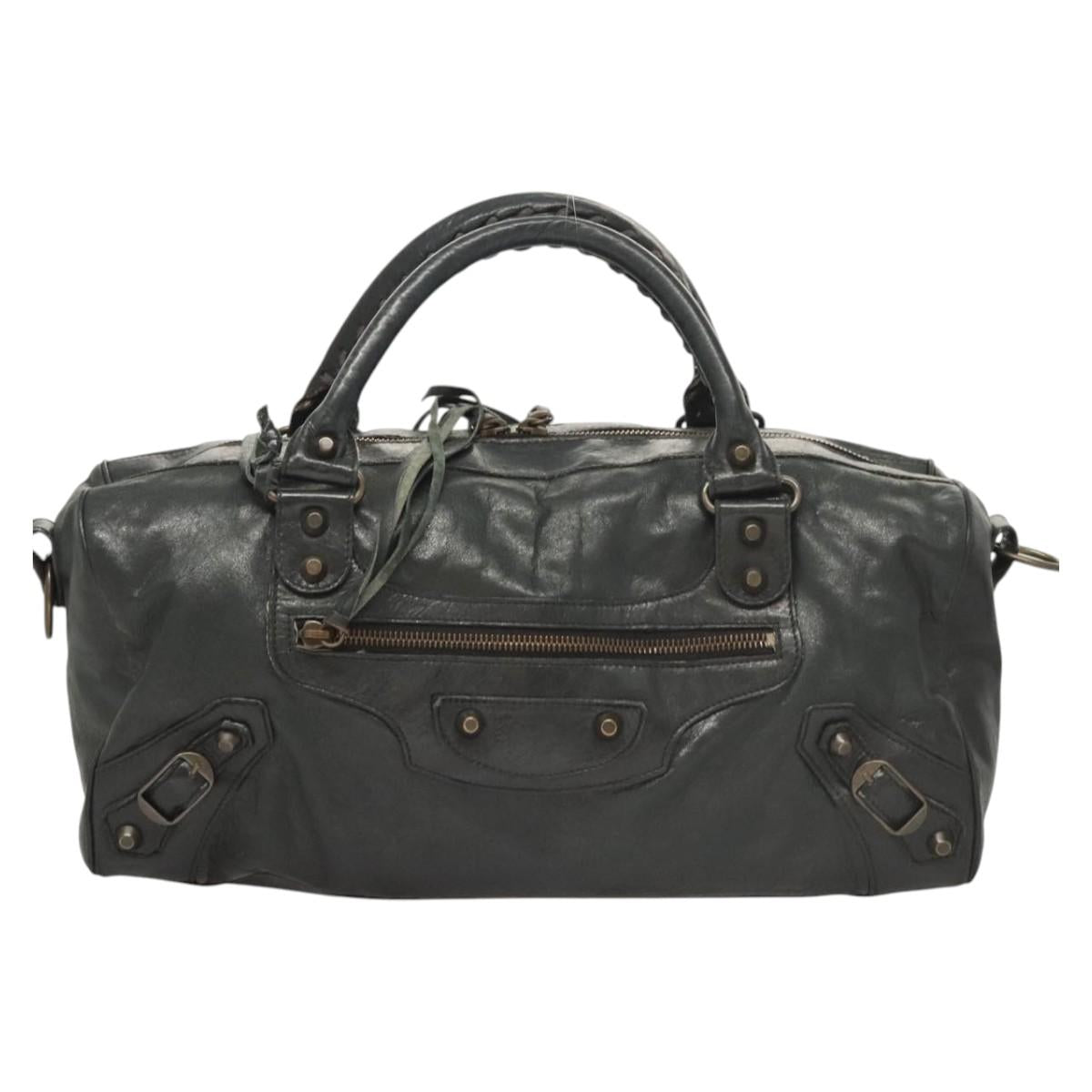 Balenciaga City, Black, Leather, handbag