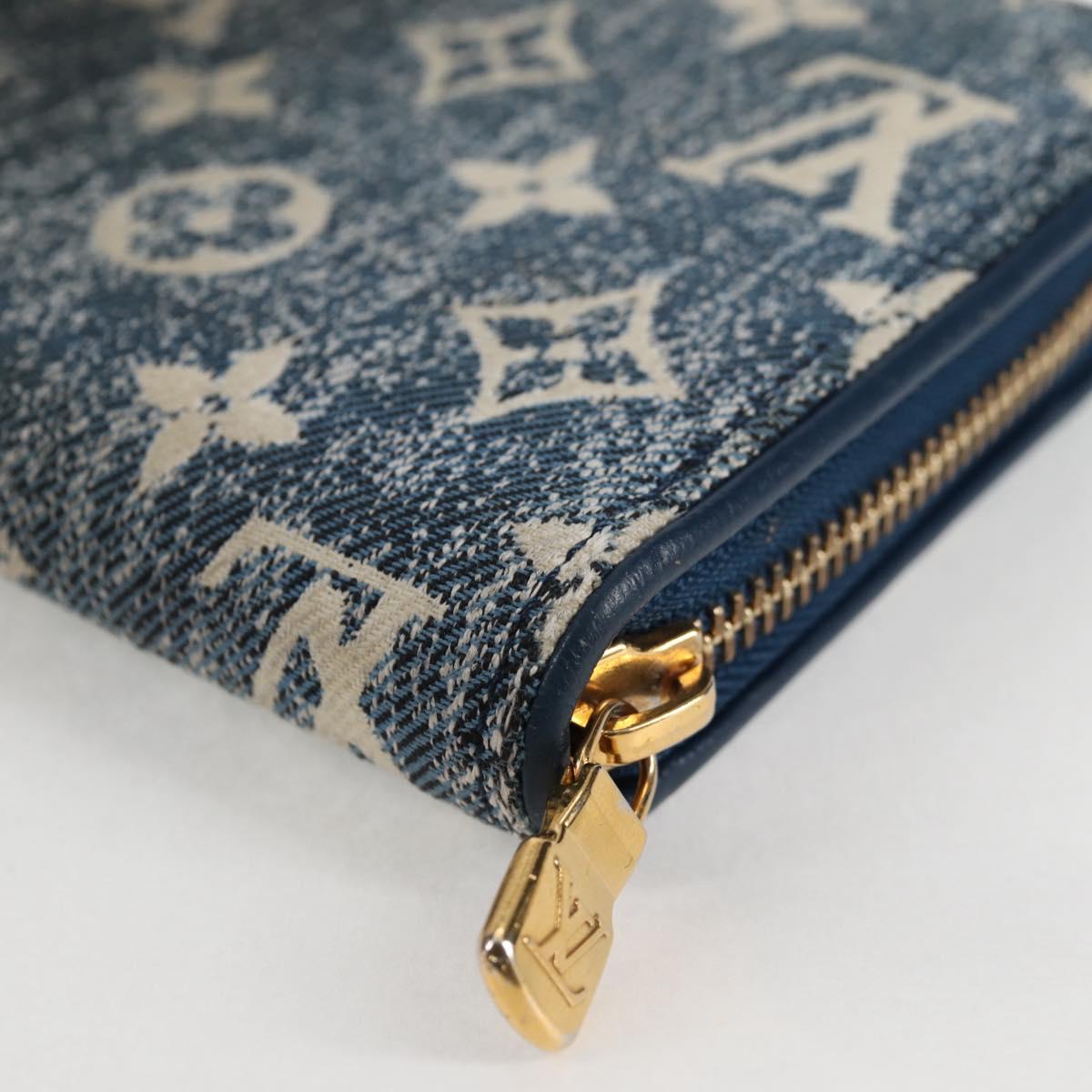 Louis Vuitton Zippy, Blue, Denim - Jeans, wallet