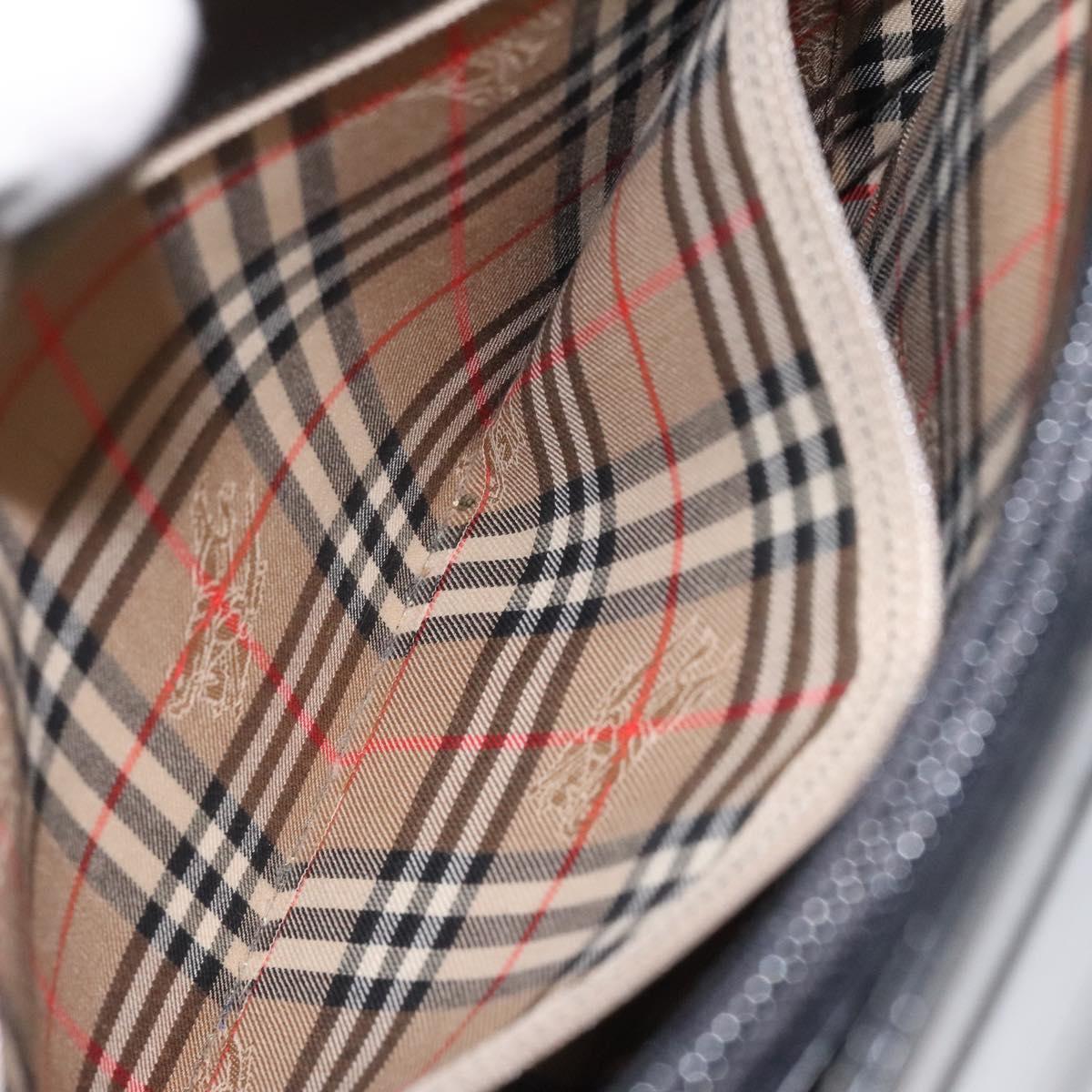 Burberry House Check, Black, Leather, shoulder