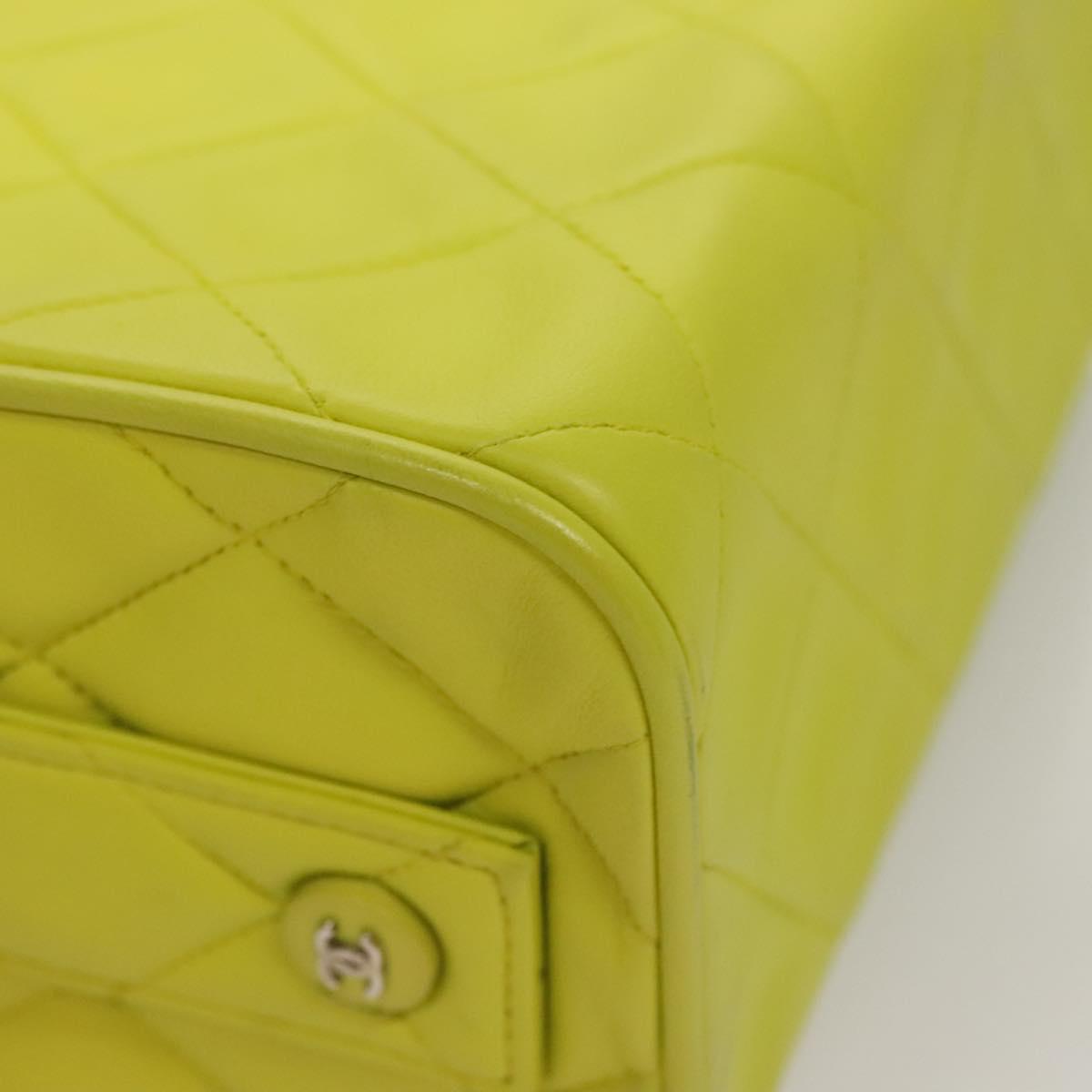 Chanel Vanity, Yellow, Leather, clutch