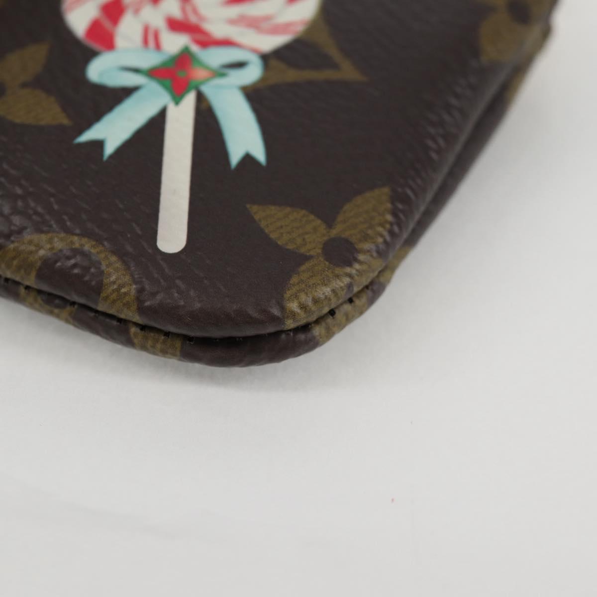 Louis Vuitton Pochette Clés, Brown, Canvas, wallet
