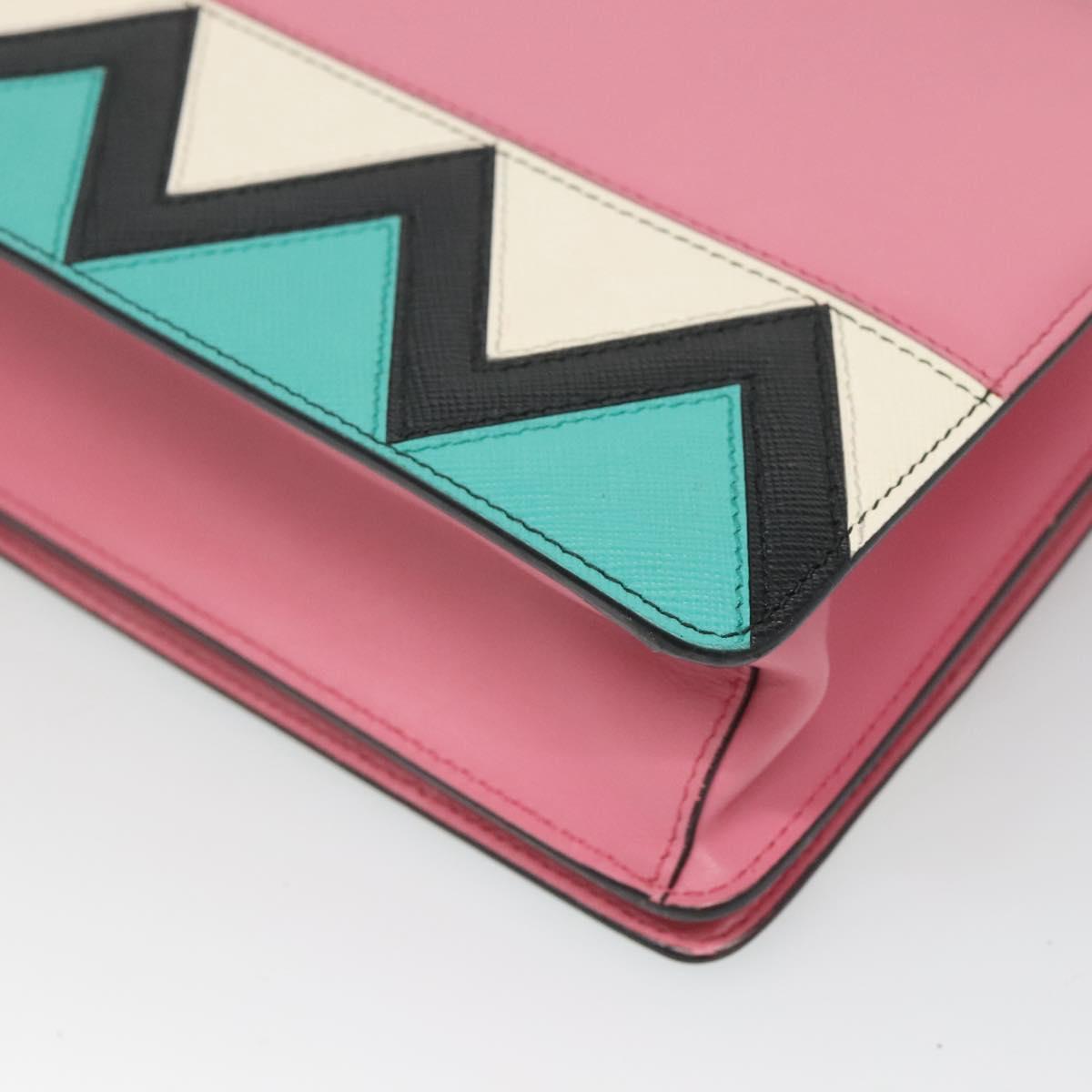 Prada Saffiano, Pink, Leather, shoulder