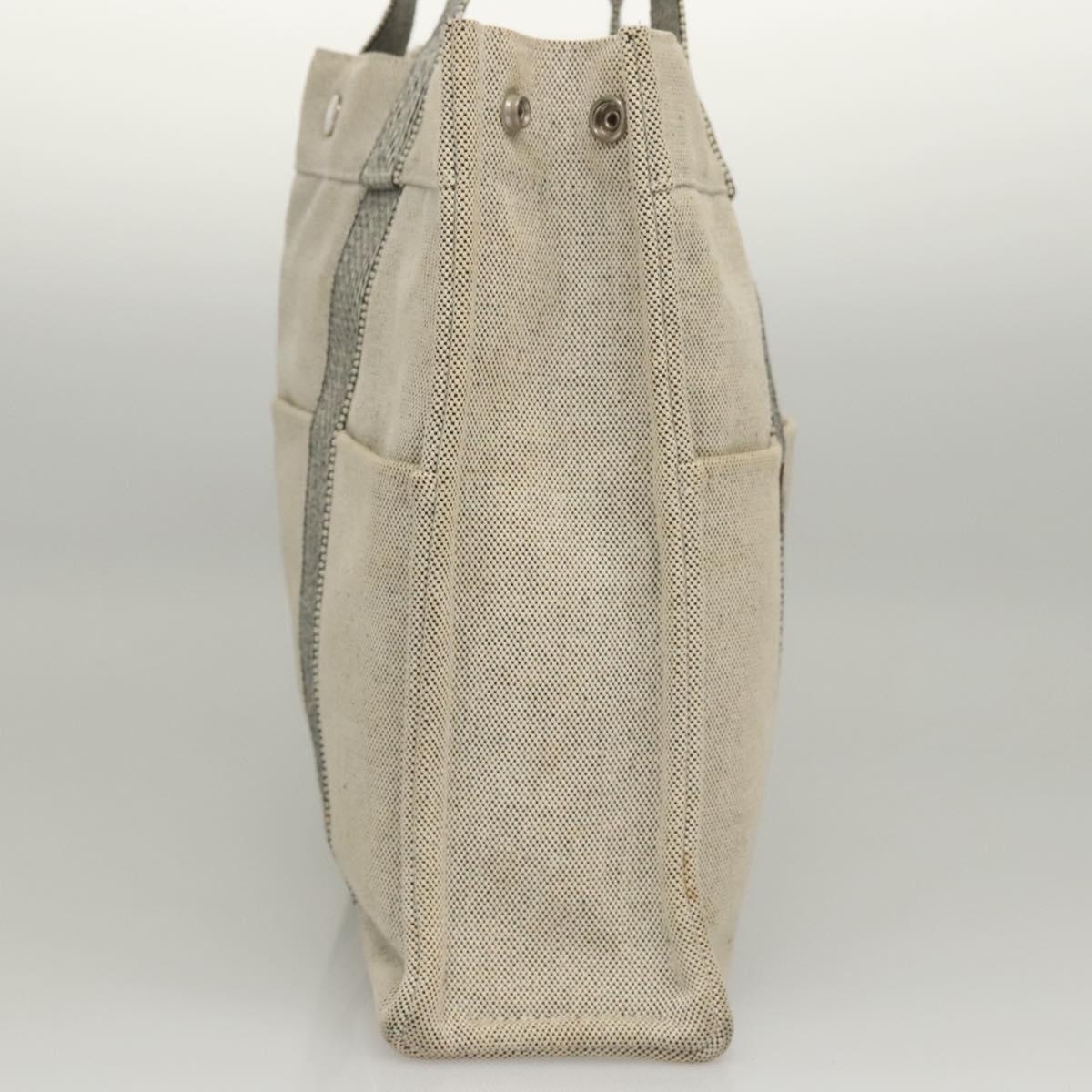 Hermès Fourre tout, Grey, Canvas, handbag