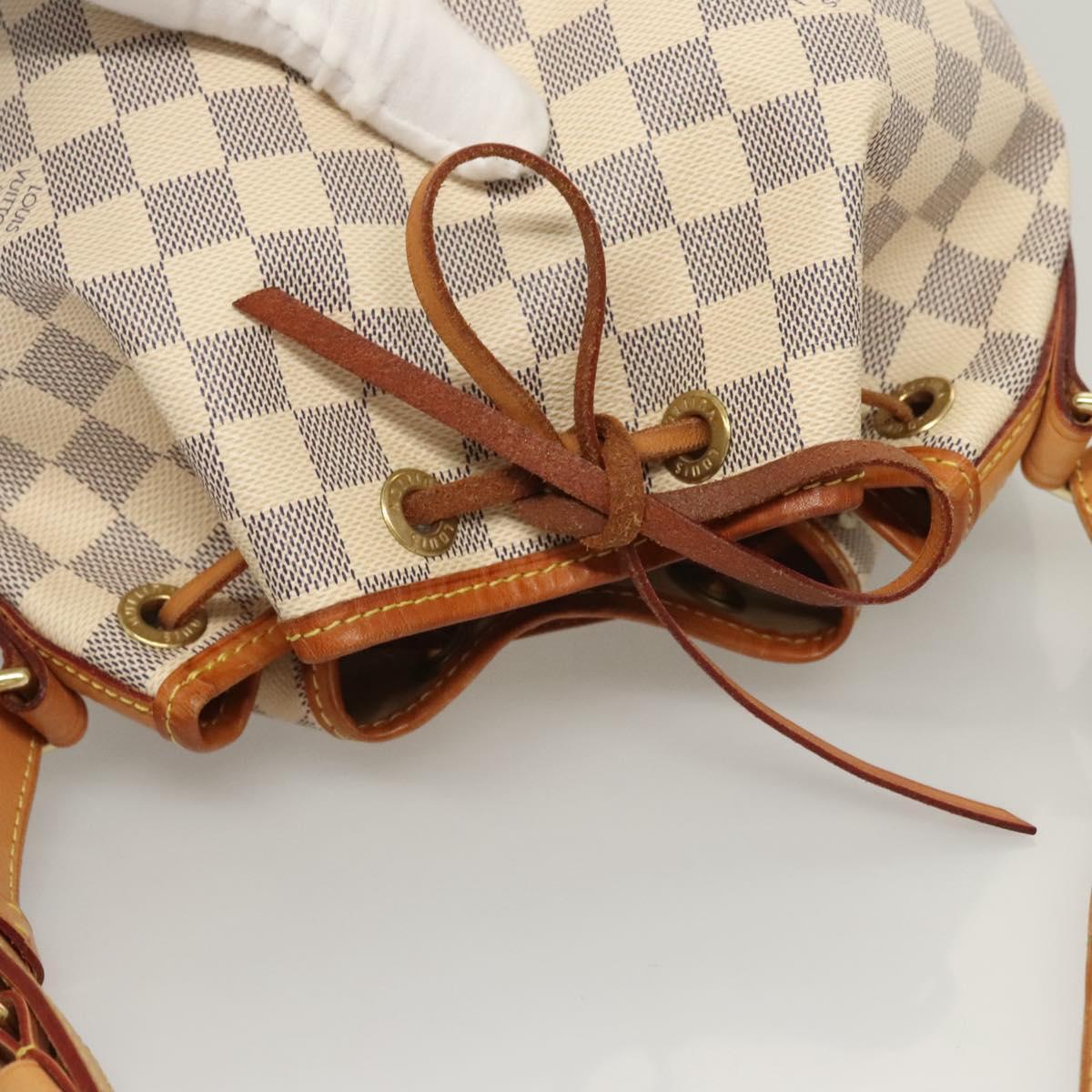 Louis Vuitton Noé BB, White, Canvas, shoulder