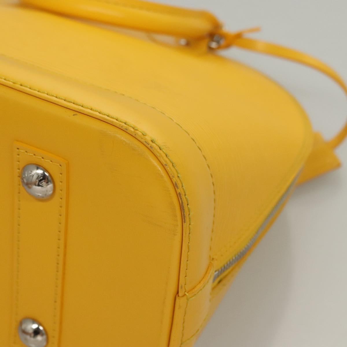 Louis Vuitton Alma, Yellow, Leather, handbag