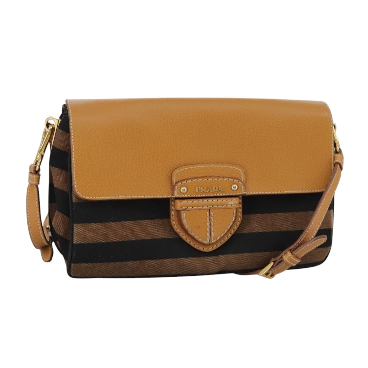 Prada Canapa, Multicolour, Canvas, shoulder