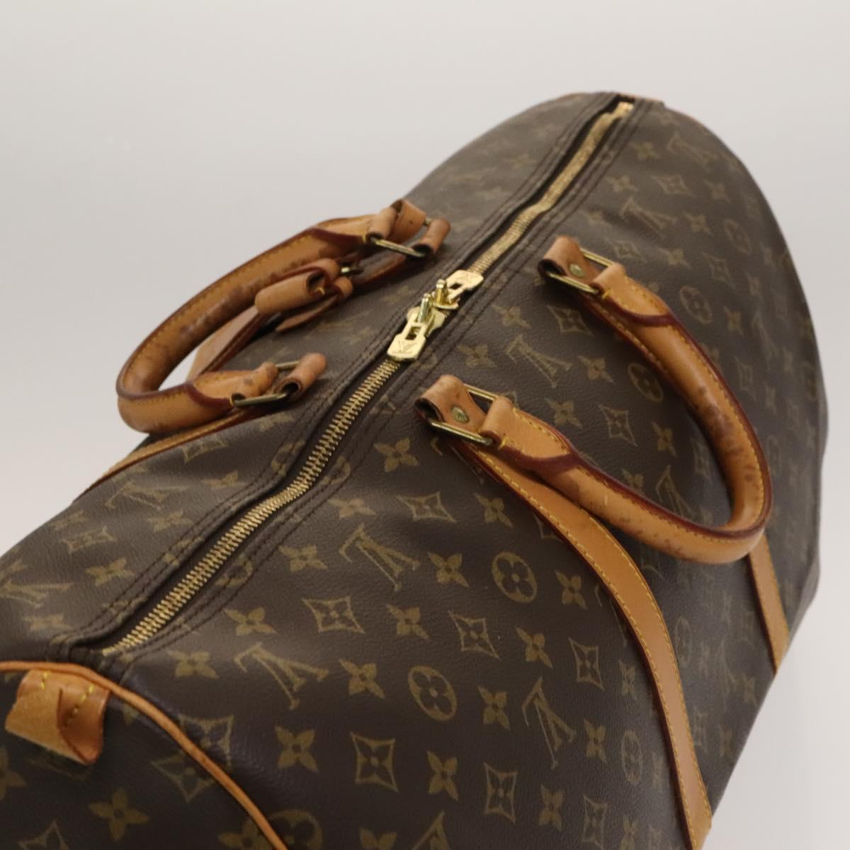 Louis Vuitton Keepall 55, Brown, Canvas, travel