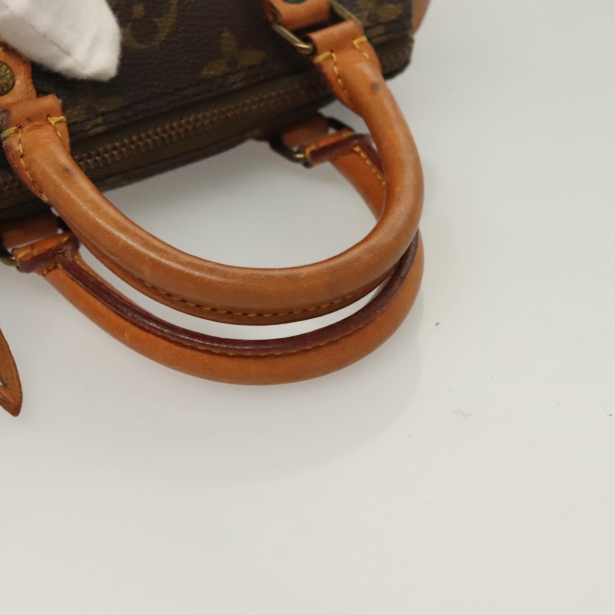 Louis Vuitton Mini speedy, Brown, "CANVAS, LEATHER", handbag