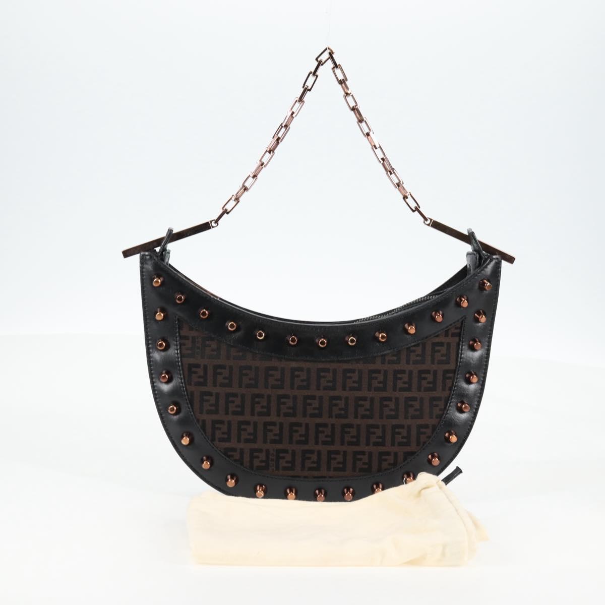 Fendi, Black, Canvas, shoulder