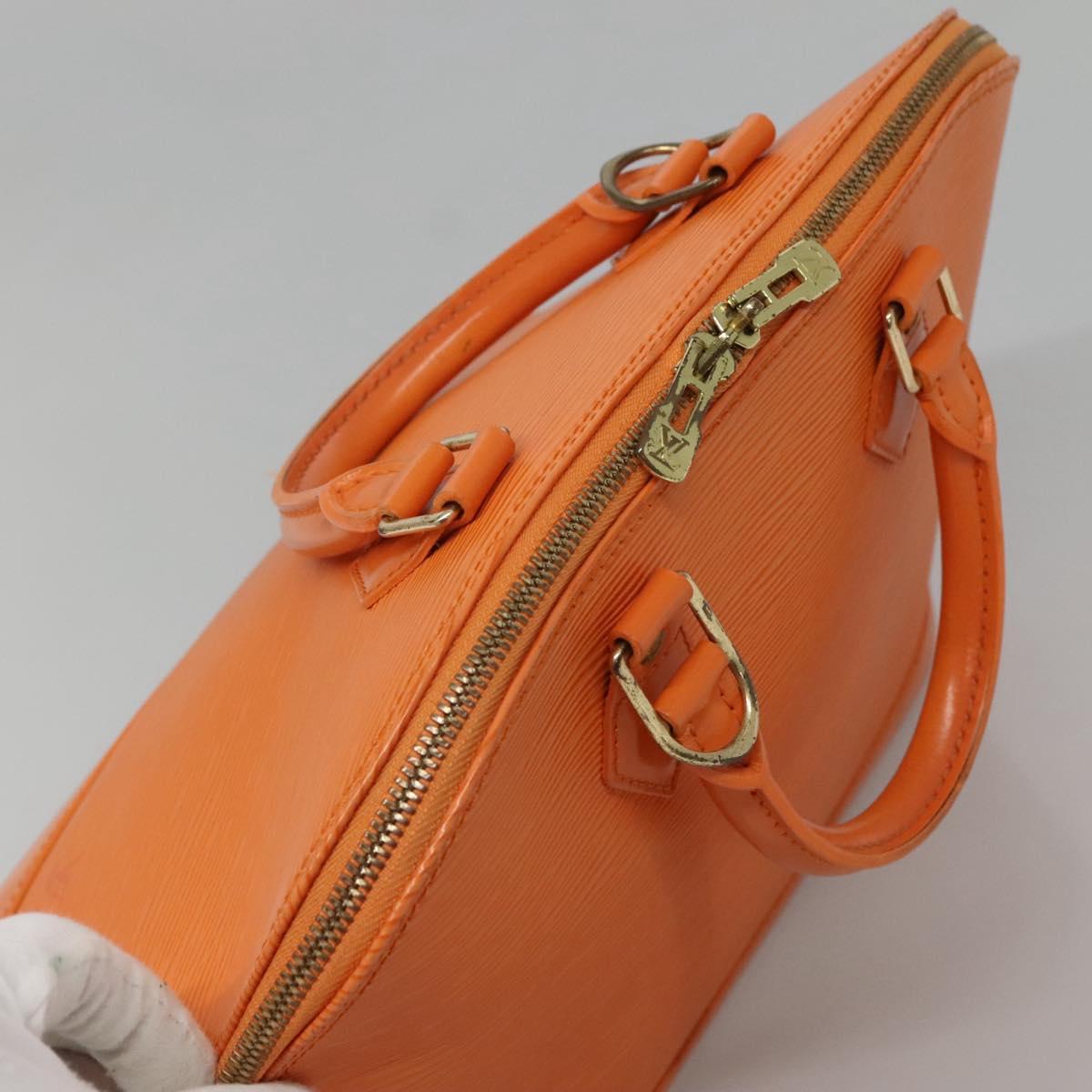 Louis Vuitton Alma, Orange, Leather, handbag