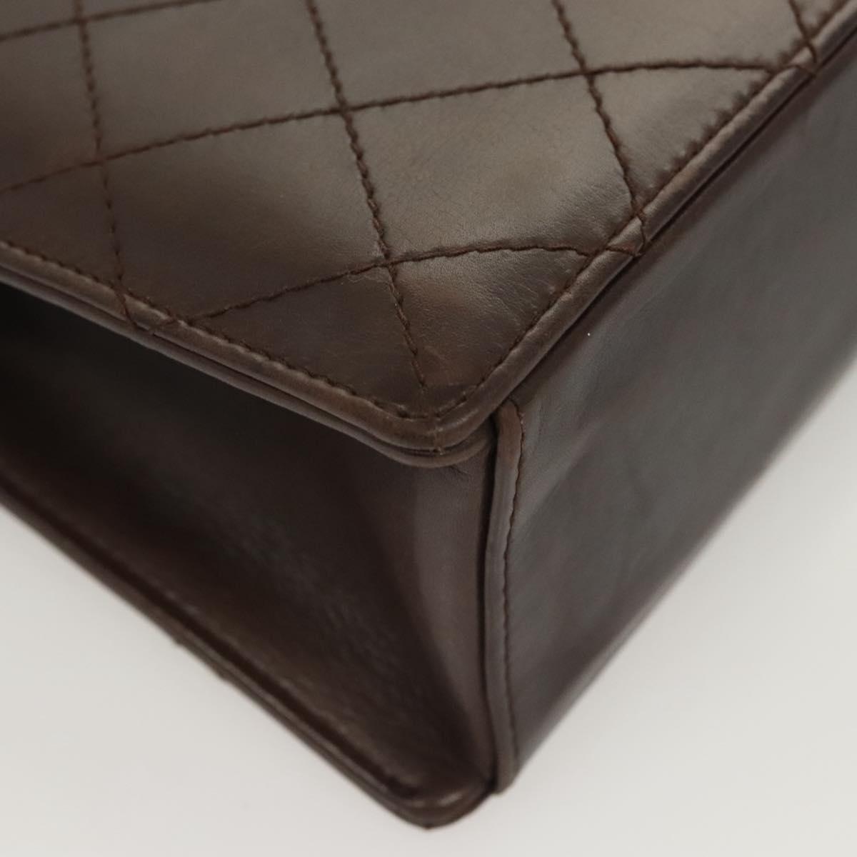 Chanel Coco Mark, Brown, Leather, handbag
