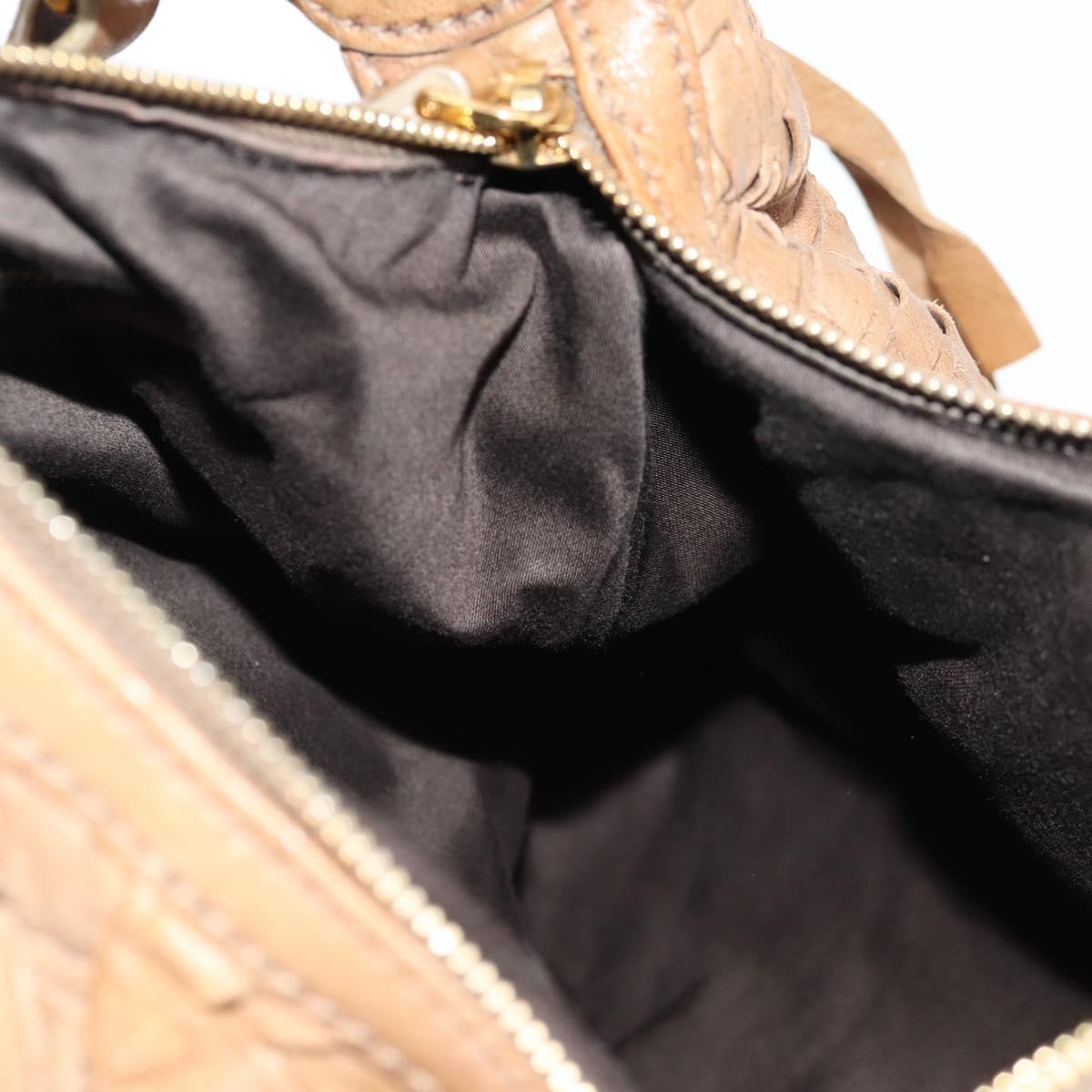 Miu Miu Woven, "BROWN,GOLD", Leather, handbag