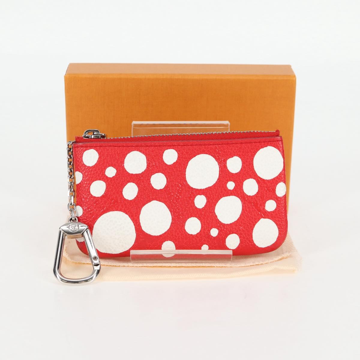 Louis Vuitton Pochette Clés, Red, Leather, wallet