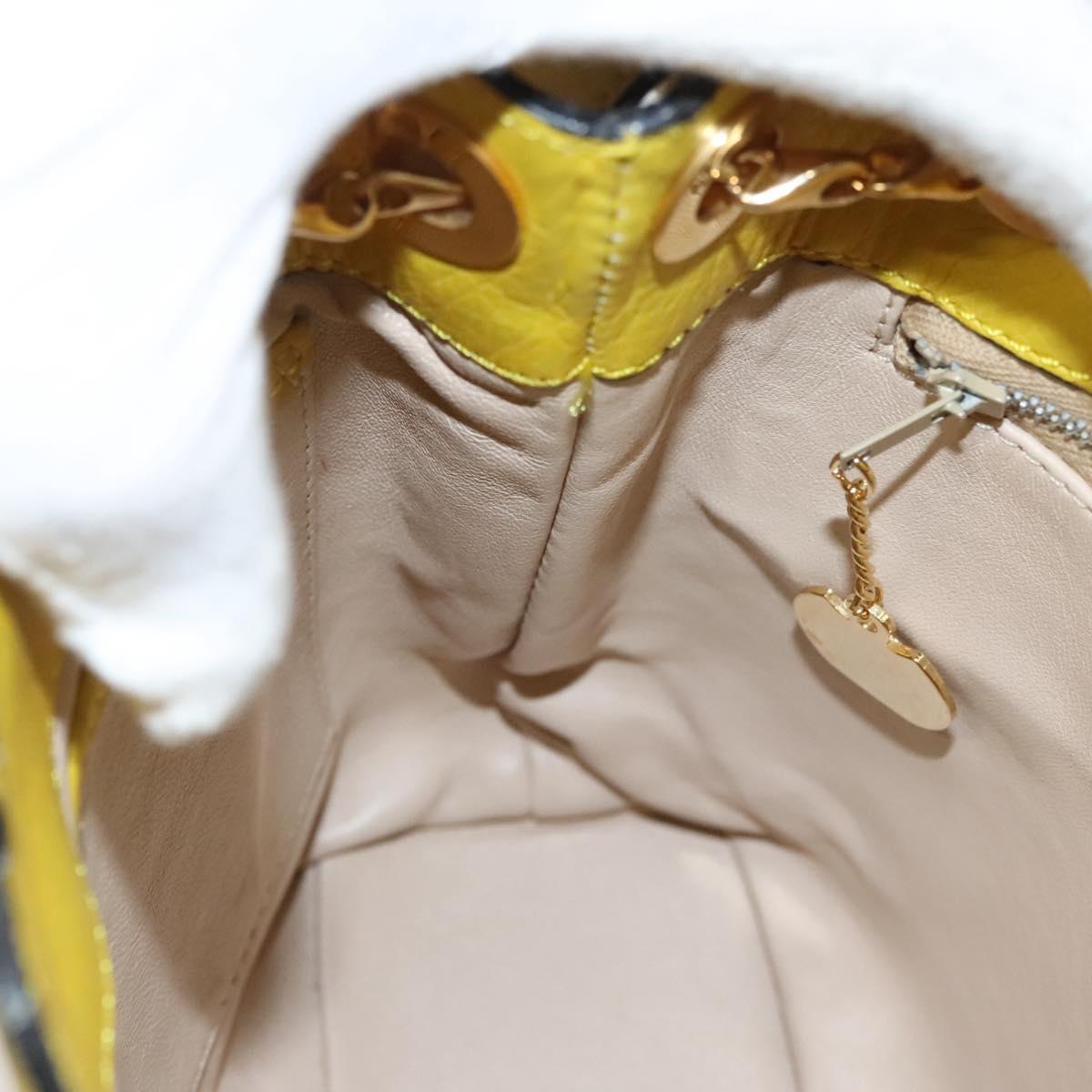 Céline, Yellow, Leather, shoulder